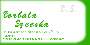 borbala szecska business card